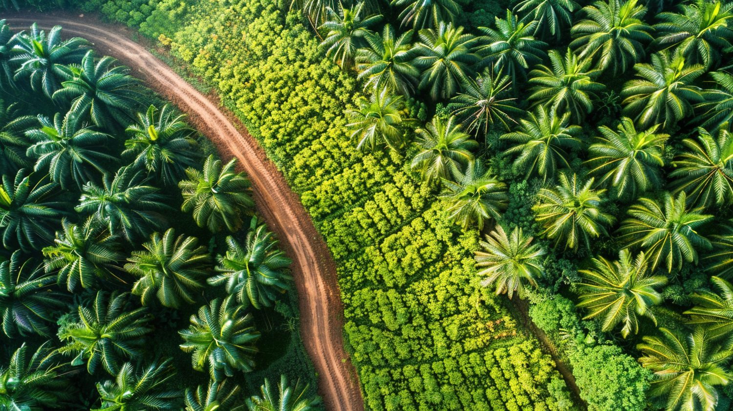 Palm Oil Plantation viewed from above